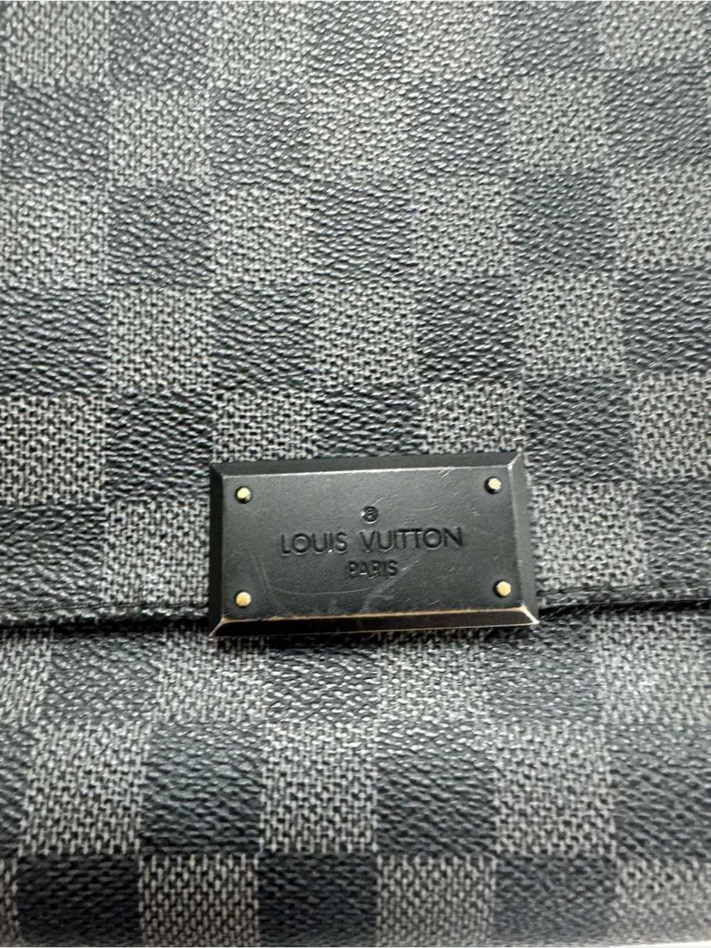 Louis Vuitton Black and Gray Damier Canvas Messenger Bag